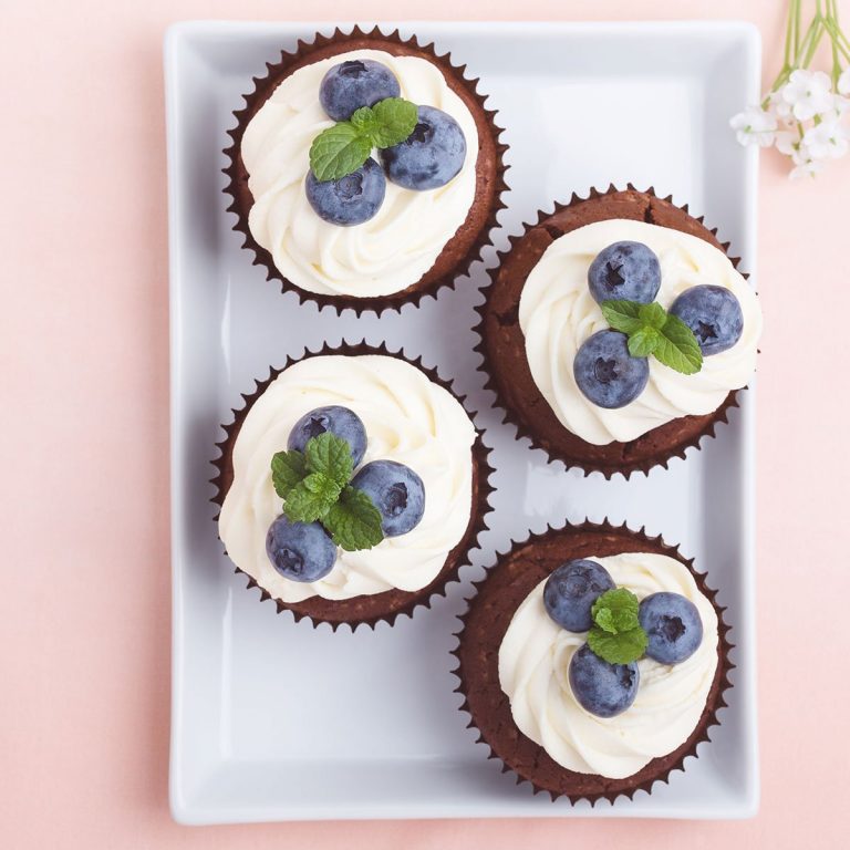 Chocolate Vegan Strawberry Cupcake