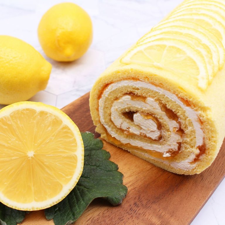 Lemon & Apricot Swiss Roll